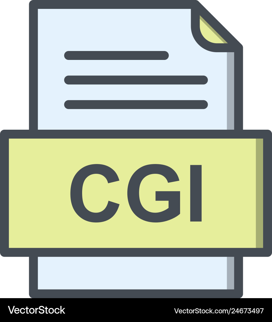 Cgi file document icon Vector Image