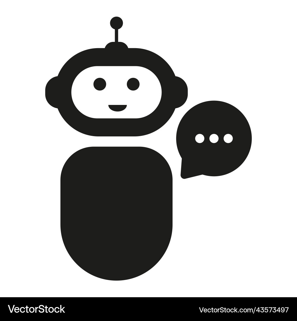 Chat bot icon robot virtual assistant Chat bot icon robot virtual assistant Vector Image