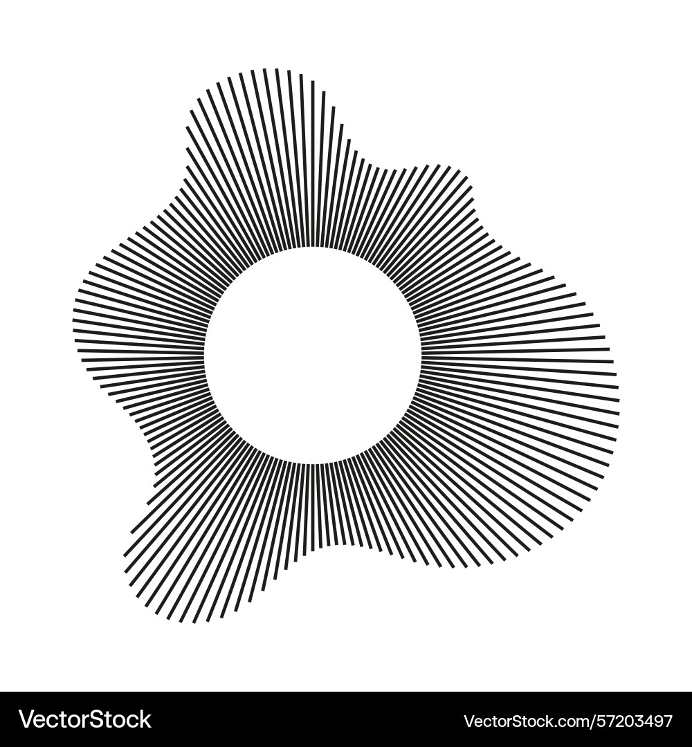 Circular wave sound circle lines ring Circular wave sound circle lines ring vector image