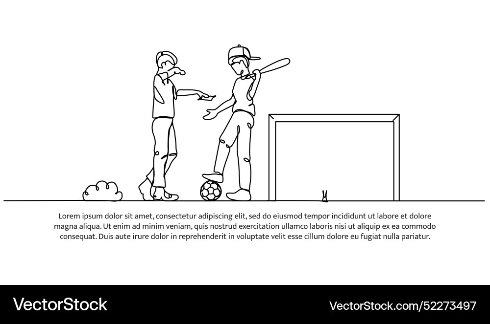 Continuous one line design of bullying towards Continuous one line design of bullying towards vector image