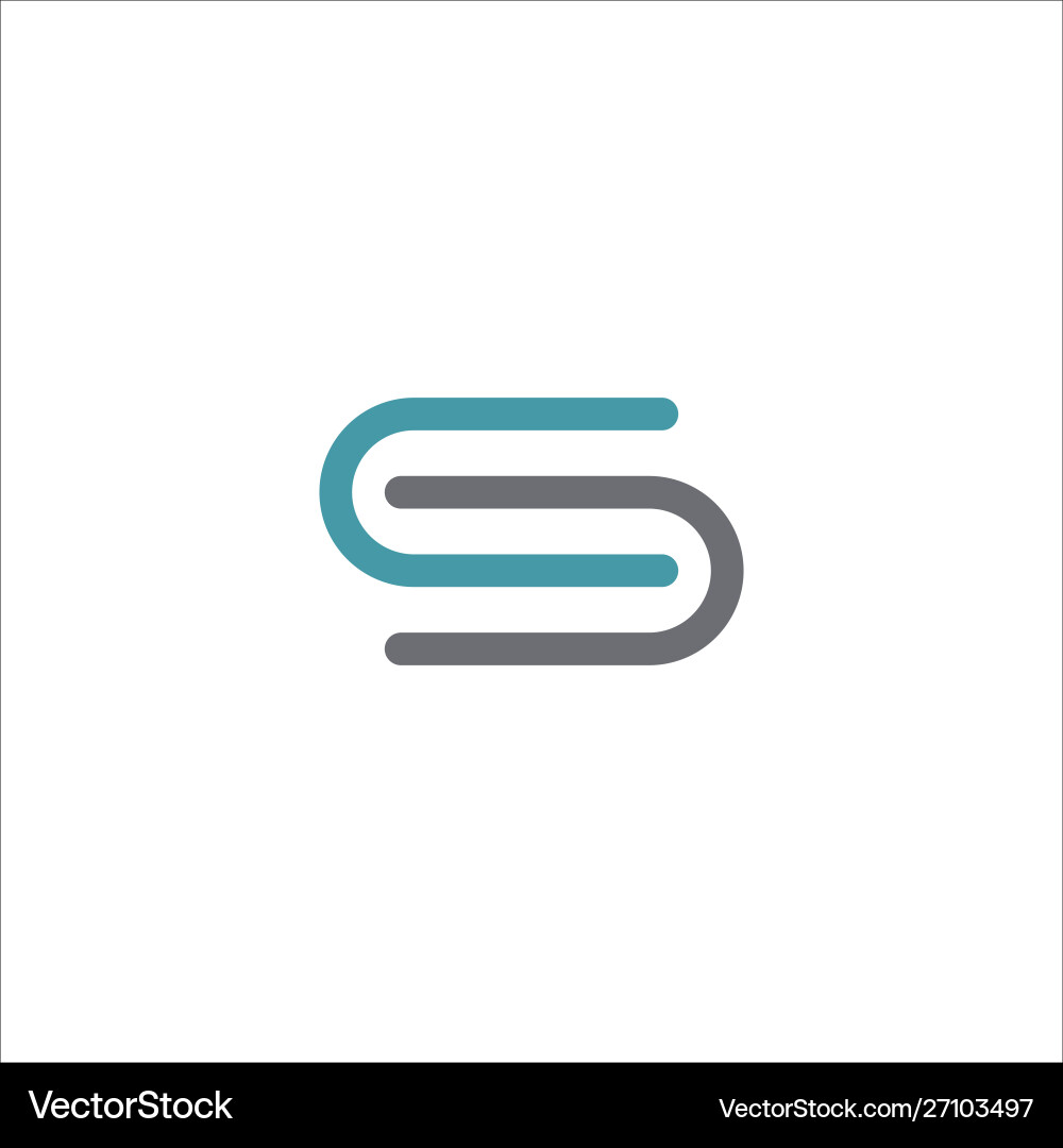 CS & SC Initial Logo Template vector image
