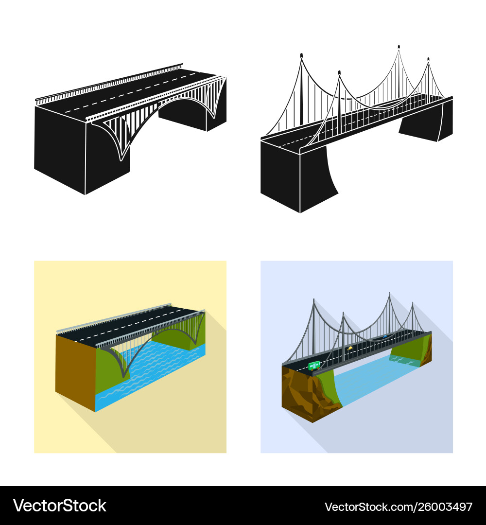 Design connection and symbol set vector image