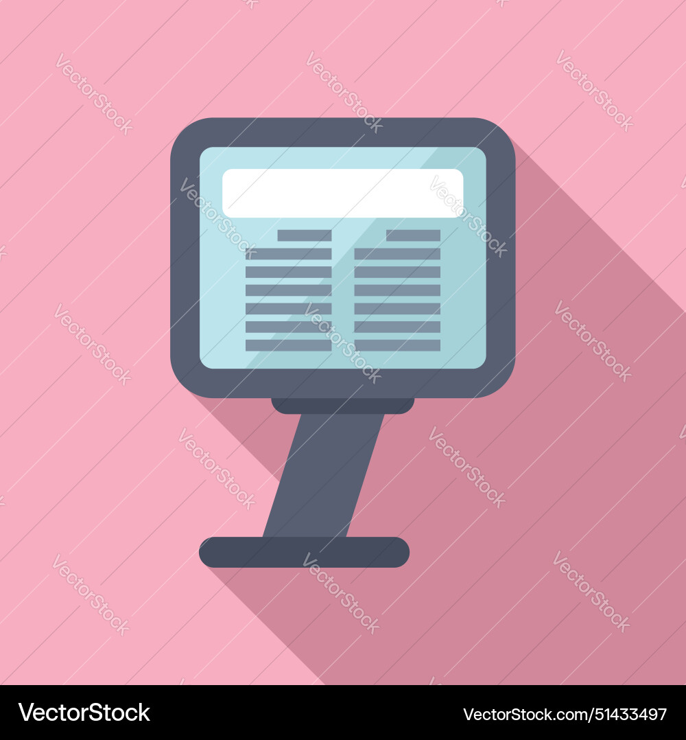 Flat design of desktop computer Flat design of desktop computer vector image