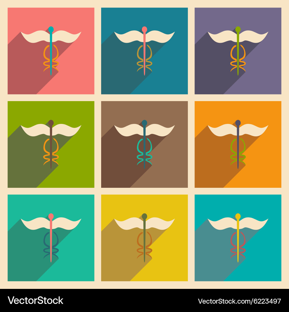 Flat with shadow concept and mobile application vector image