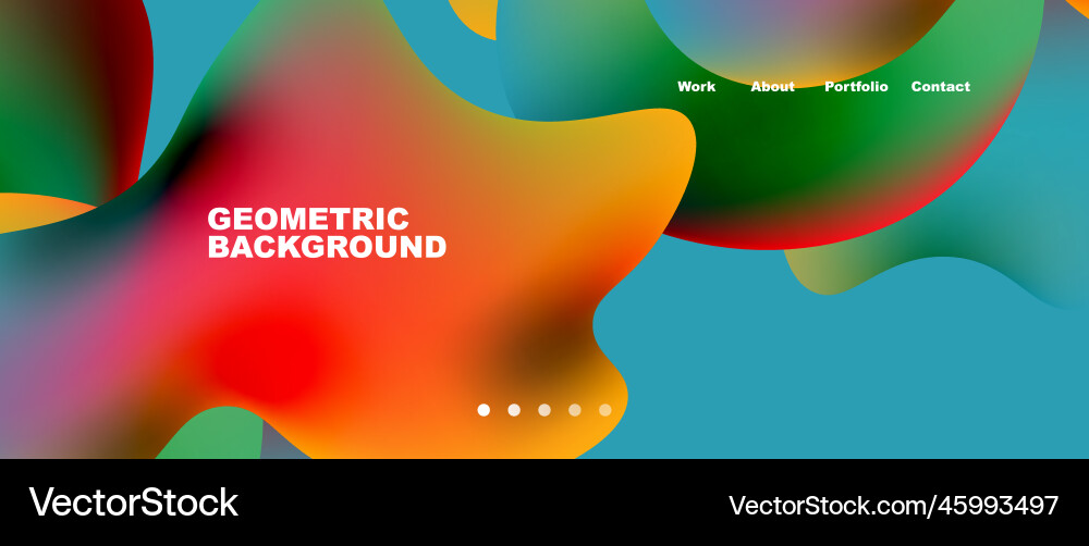 Flowing gradient colors and round elements Flowing gradient colors and round elements vector image
