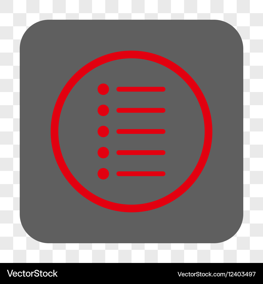 Items rounded square button vector image