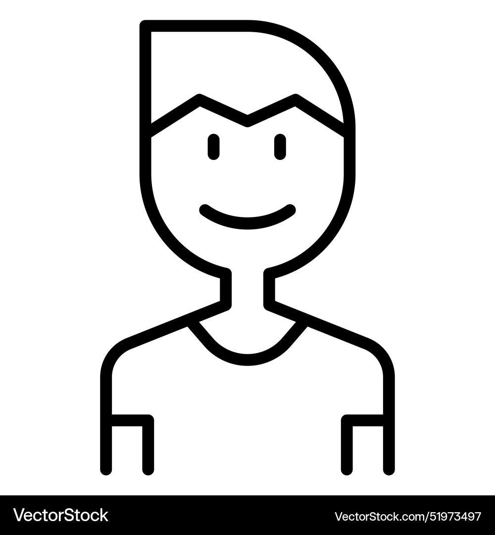 Man icon in thin line style graphic design Vector Image