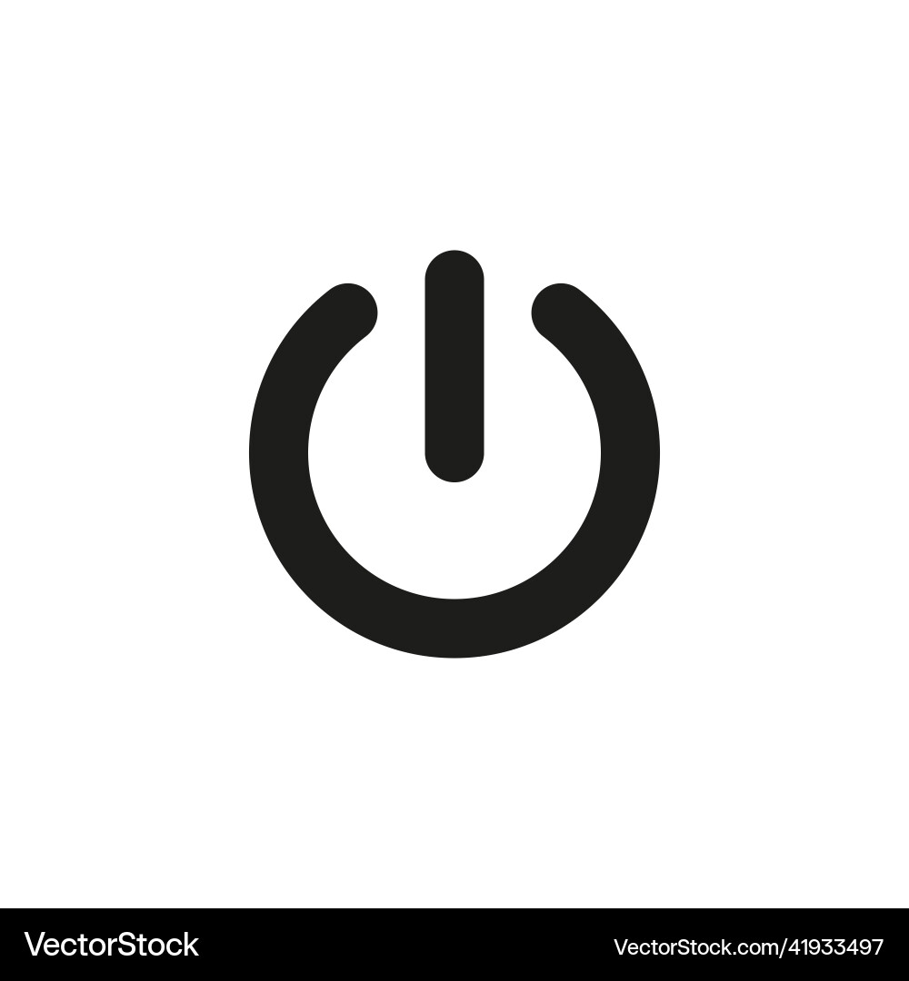 Power button icon simple flat vector image