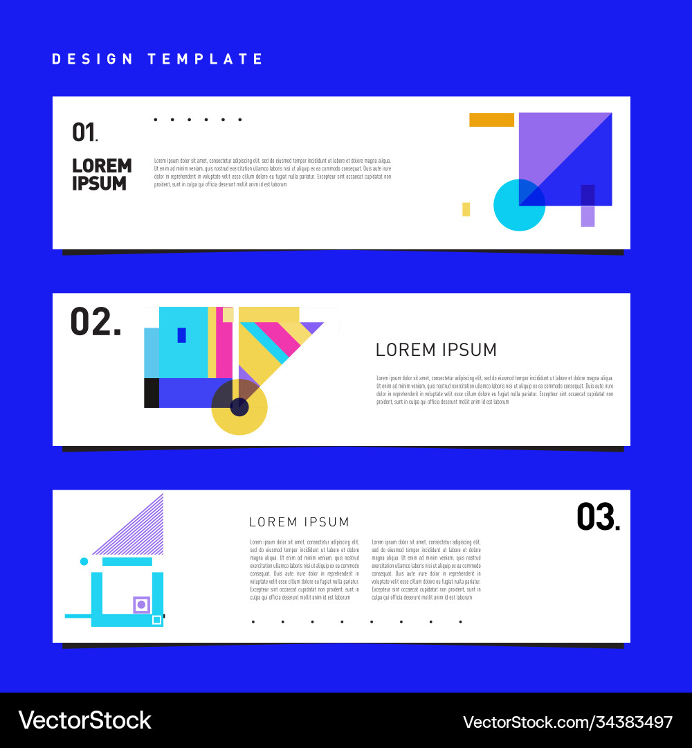 Set abstract banner web design template retro Set abstract banner web design template retro Vector Image