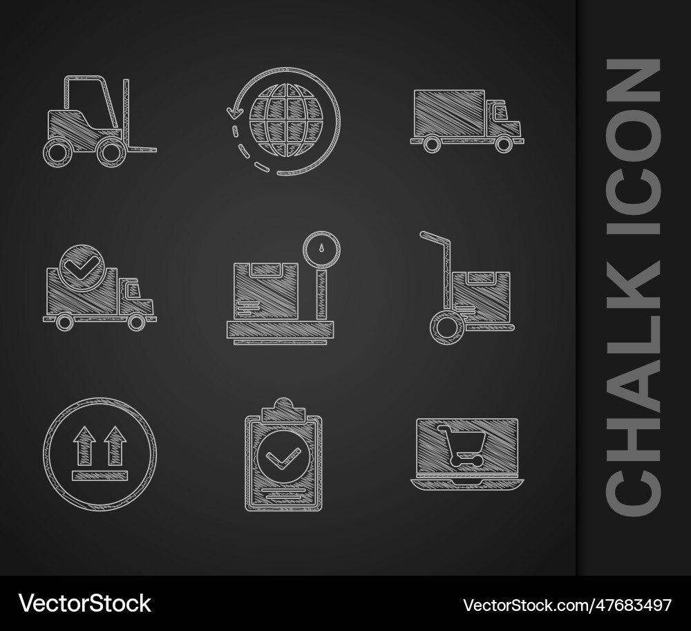 Set scale with cardboard box verification Set scale with cardboard box verification Vector Image
