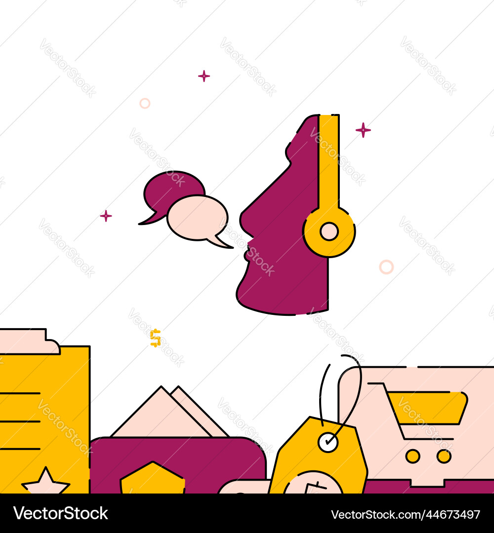 Support call center filled line icon simple Vector Image