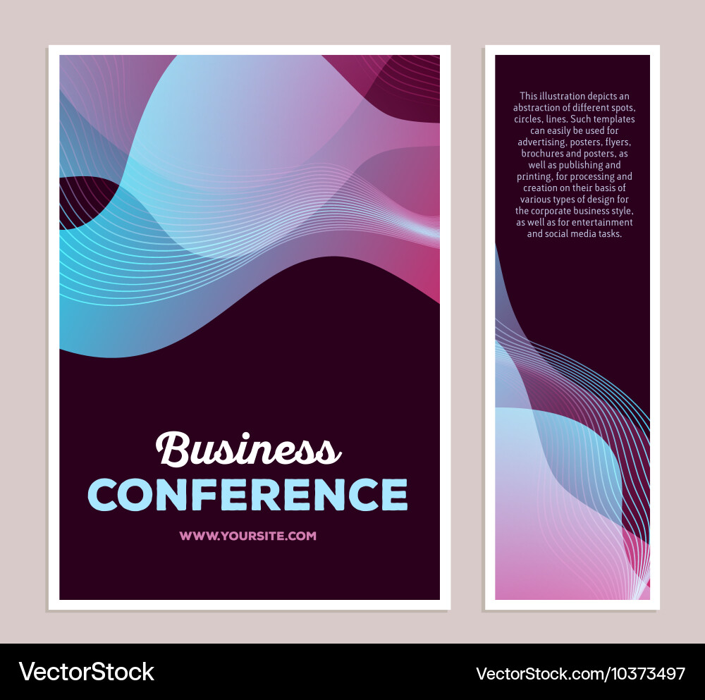 Template of colorful abstract composition wi vector image