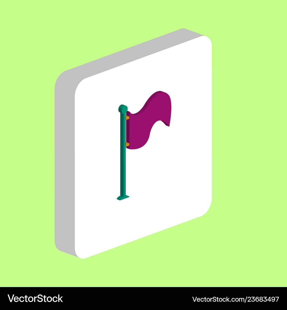 Waving flag computer symbol Waving flag computer symbol vector image