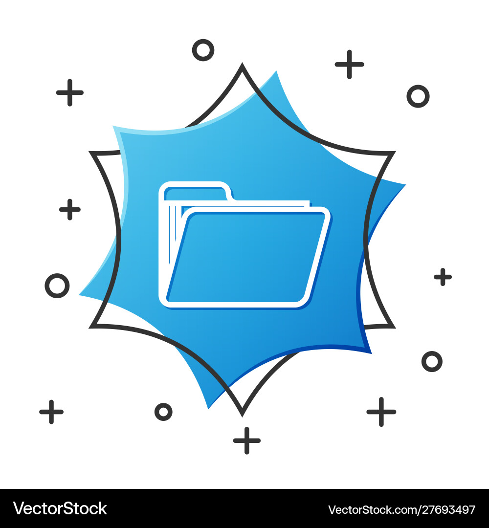 White line document folder icon isolated on White line document folder icon isolated on vector image