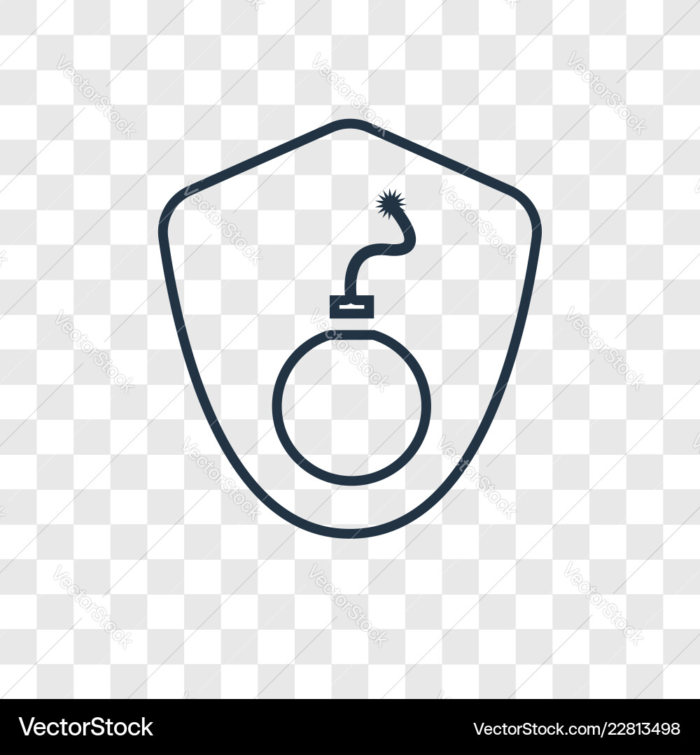 Attack concept linear icon isolated Attack concept linear icon isolated vector image