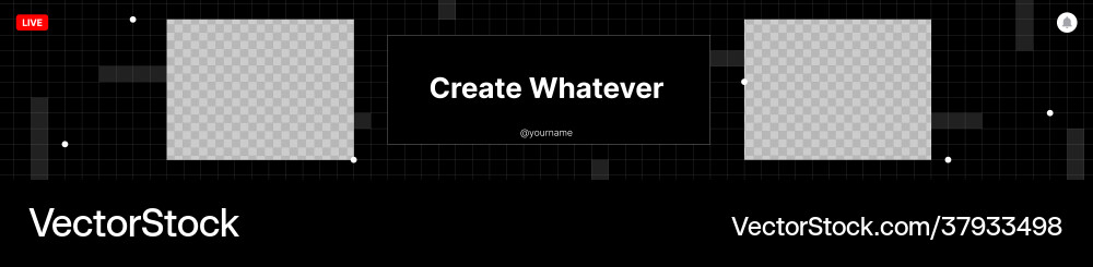 Black header create whatever with two spots Black header create whatever with two spots vector image