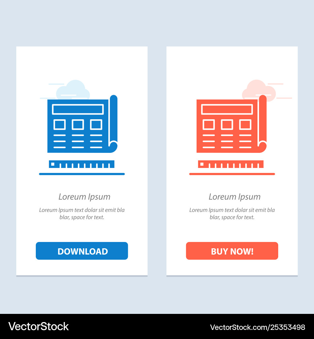 Blueprint blue print website web and red Blueprint blue print website web and red vector image