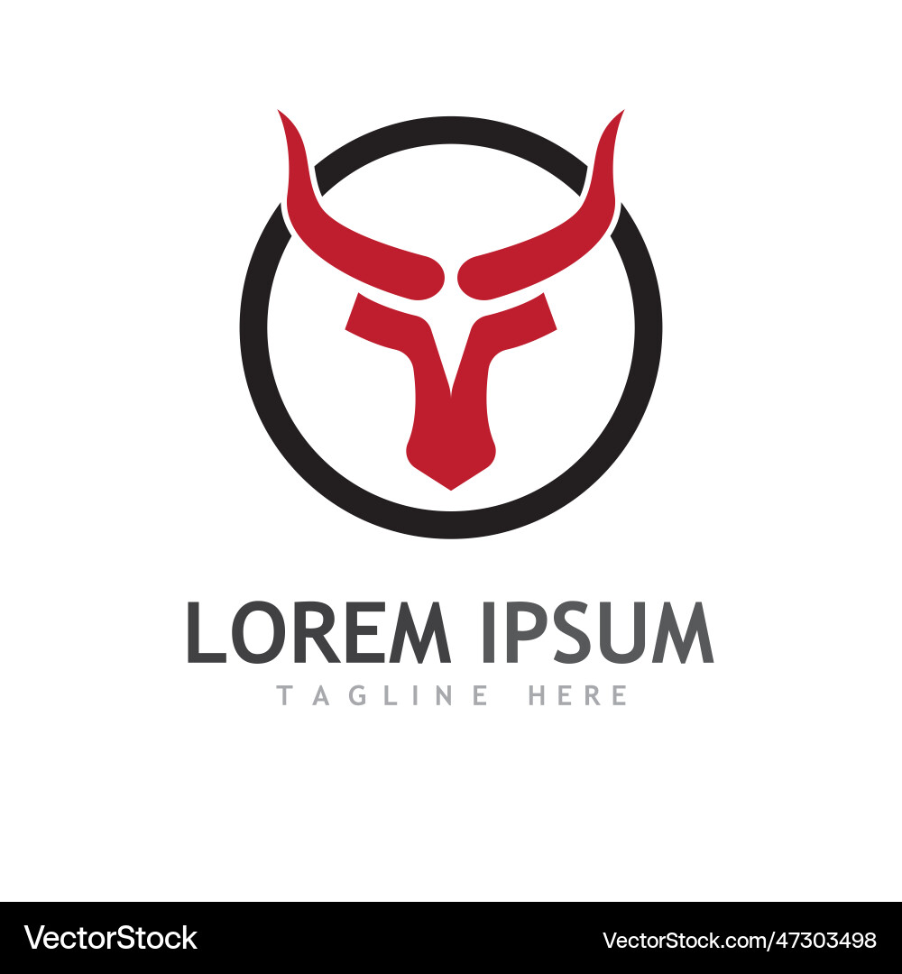 Bull Head Horn Logo und Symbol Bilder Bull Head Horn Logo und Symbol Bilder vektorbild