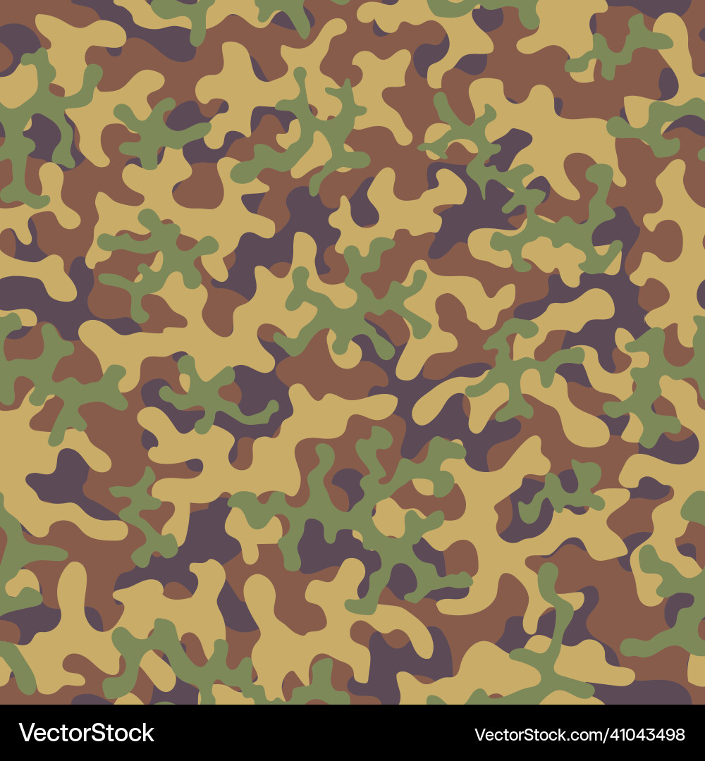 Camouflage pattern seamless military background vector image