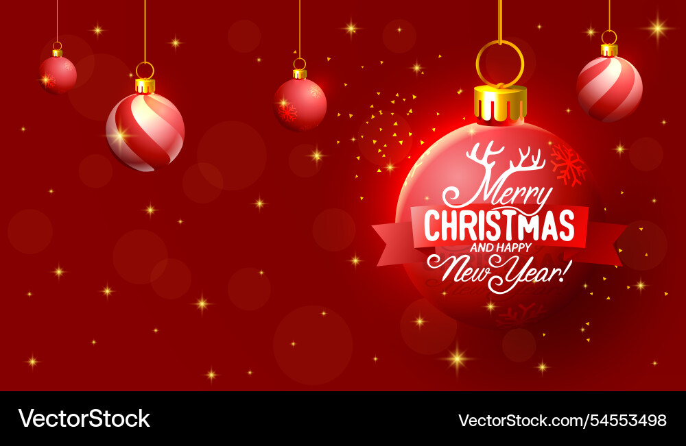 Celebration merry christmas postcard new year Celebration merry christmas postcard new year vector image