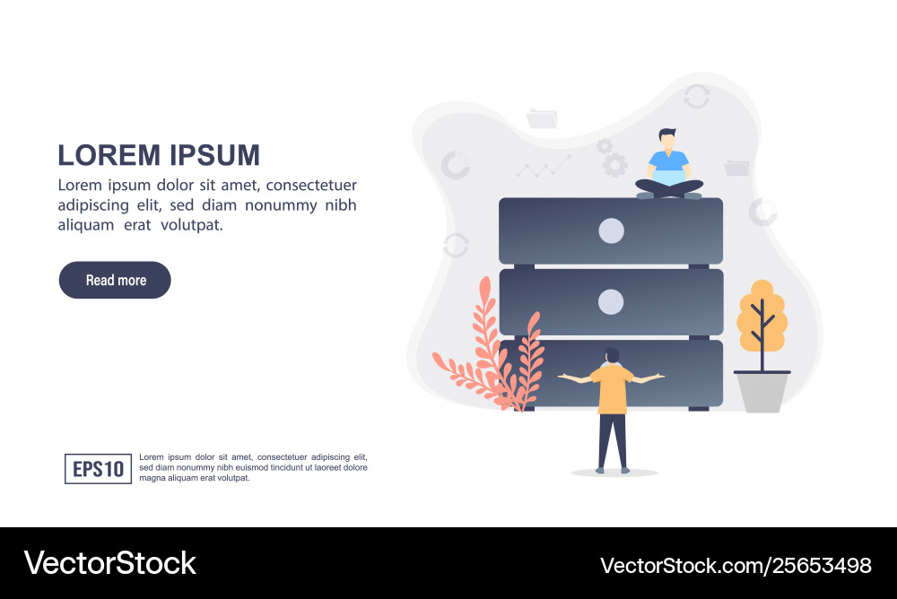 Concept big data with character modern Concept big data with character modern Vector Image