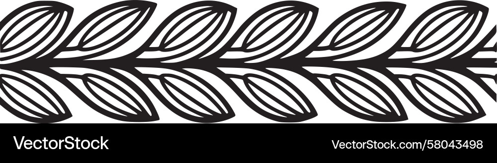 Elegant Leaf Border Pattern Vector Image