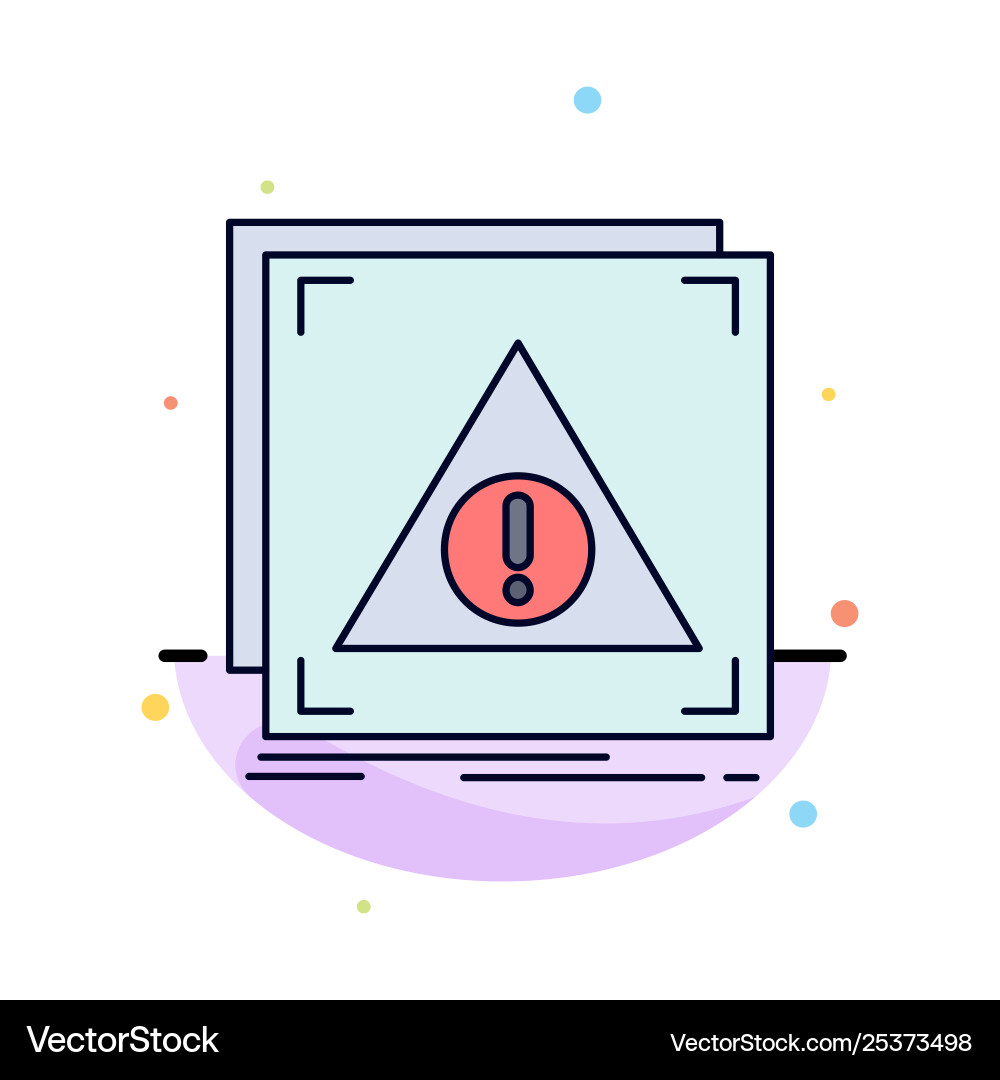 Error application denied server alert flat color vector image