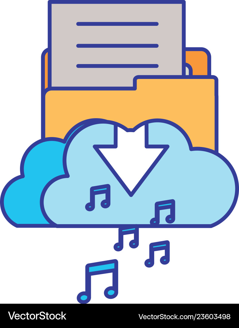 Folder with objects isolated icon vector image