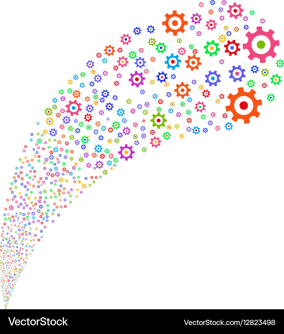 Gear source stream Vector Image