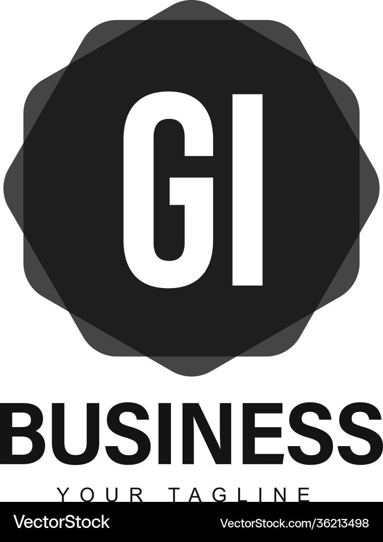 Gi initial a logo design with abstract style Gi initial a logo design with abstract style Vector Image