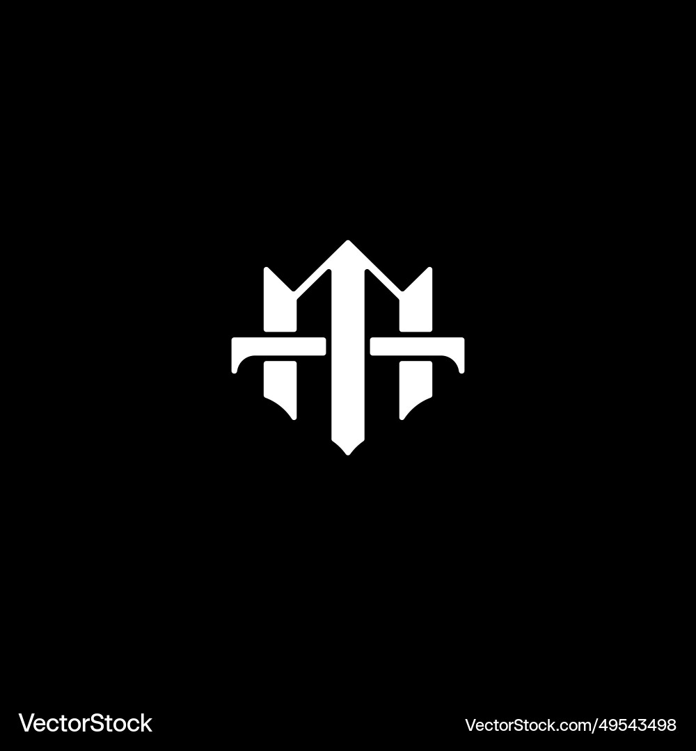 Initial based clean and minimal letter m monogram Initial based clean and minimal letter m monogram vector image