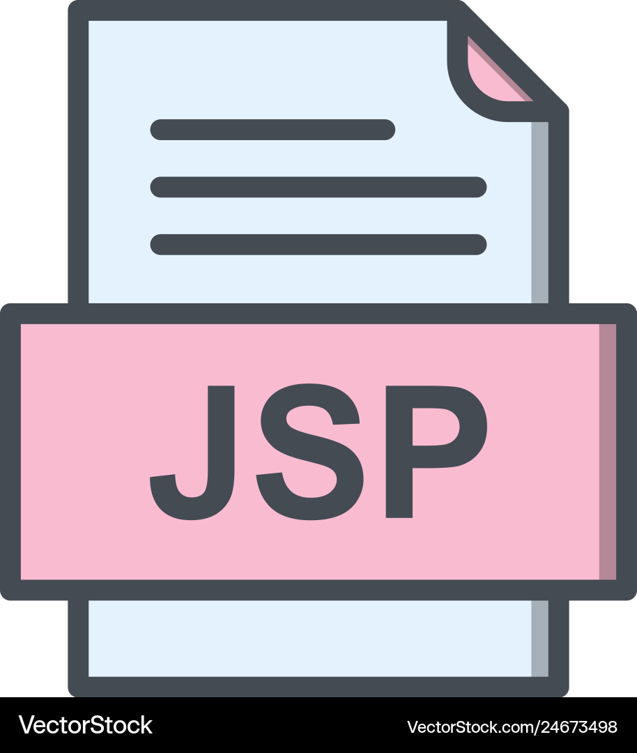 Jsp file document icon Vector Image