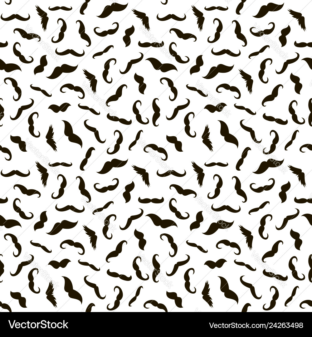 Man Mustache Photobooth Pattern vector image