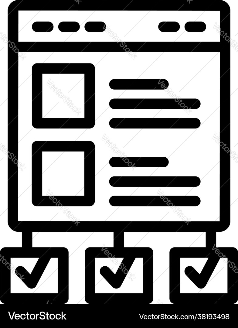 Optimization search engine icon outline style Vector Image