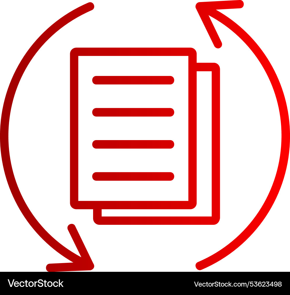 Report line gradient icon Vector Image