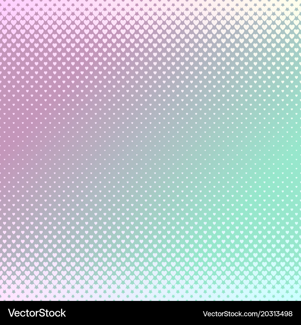 Retro gradient heart pattern background design Vector Image
