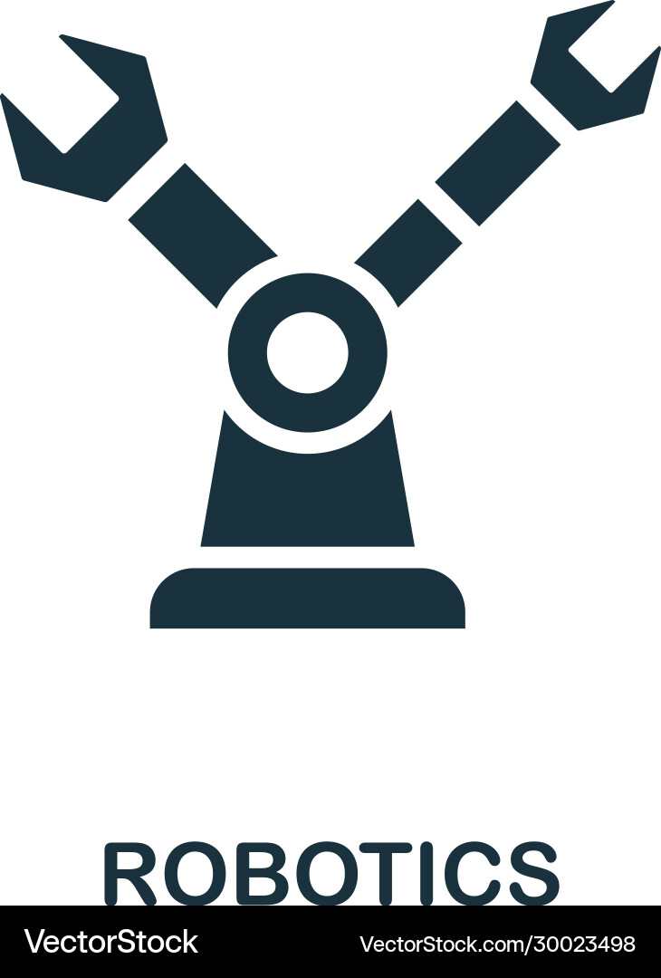 Robotics icon simple element from digital Robotics icon simple element from digital Vector Image