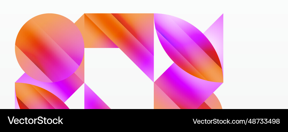 Serene gradient template circles and triangles vector image