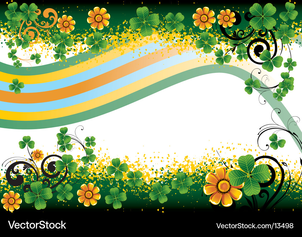 St. Patrick's Day Scroll Background Vector Image