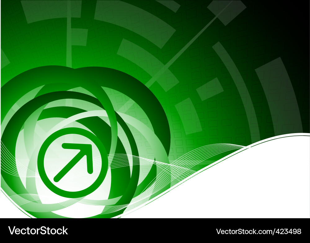 Tech Green Abstract Background vector image