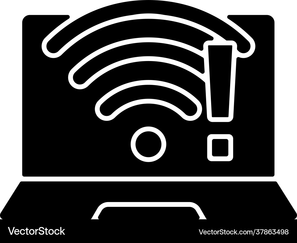 Wi-Fi Connection Error Icon vector image
