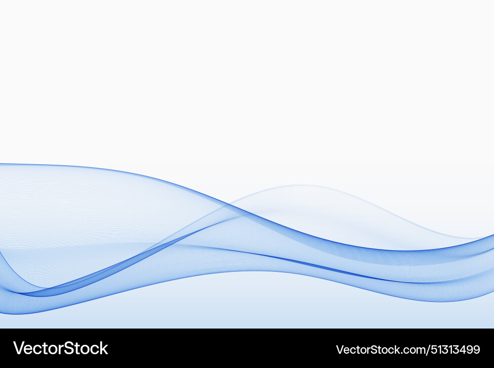 Abstract Blue Wave Stream Vector Image