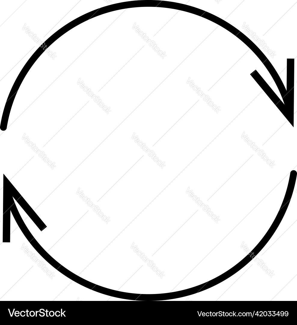 Circular circle arrow element as recycling update Circular circle arrow element as recycling update vector image
