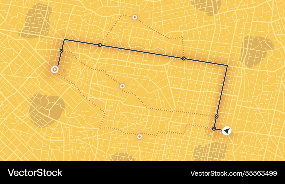 Concept of shortest path to the goal abstract Concept of shortest path to the goal abstract vector image