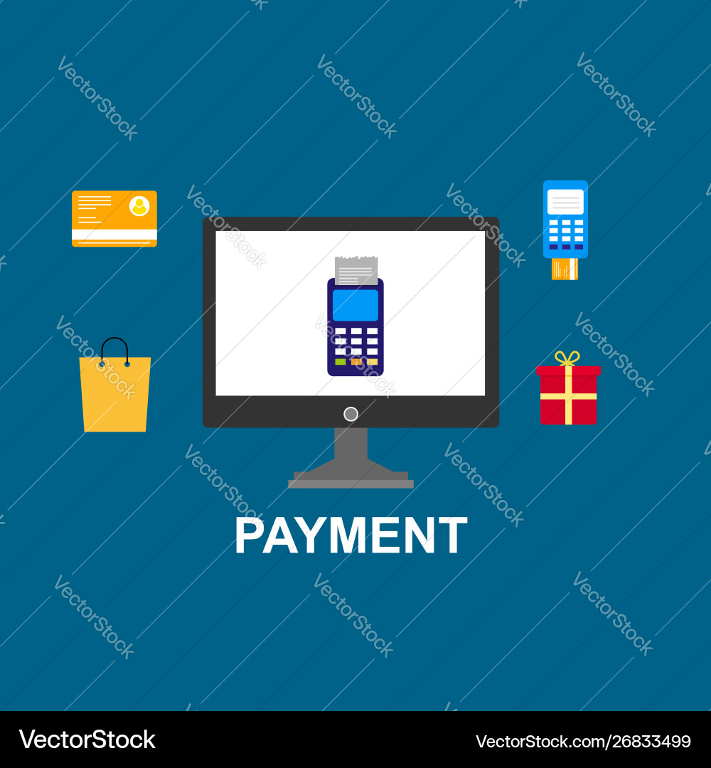 Concept online and mobile payments for web page Concept online and mobile payments for web page vector image