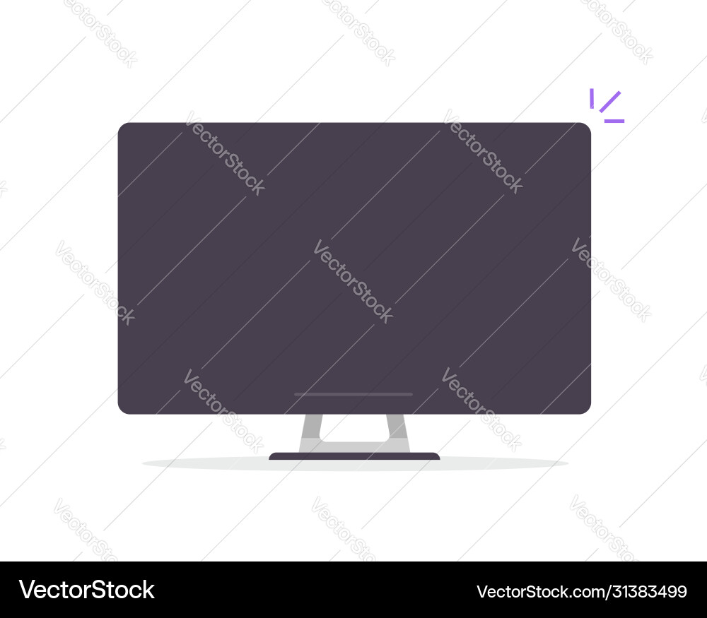 Desktop computer screen blank empty for copy space Desktop computer screen blank empty for copy space vector image