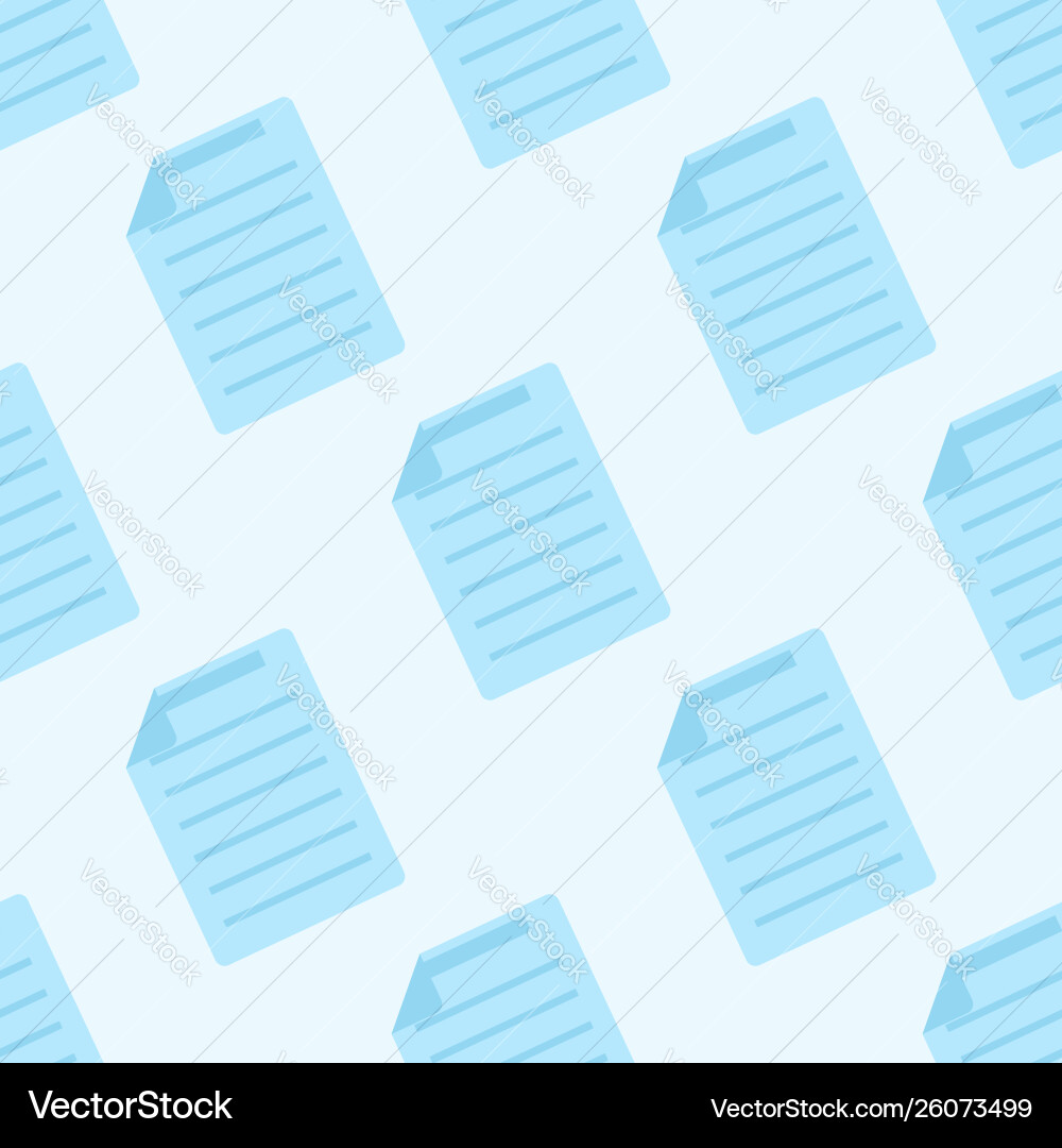 Document icon seamless pattern flat design symbol Document icon seamless pattern flat design symbol vector image