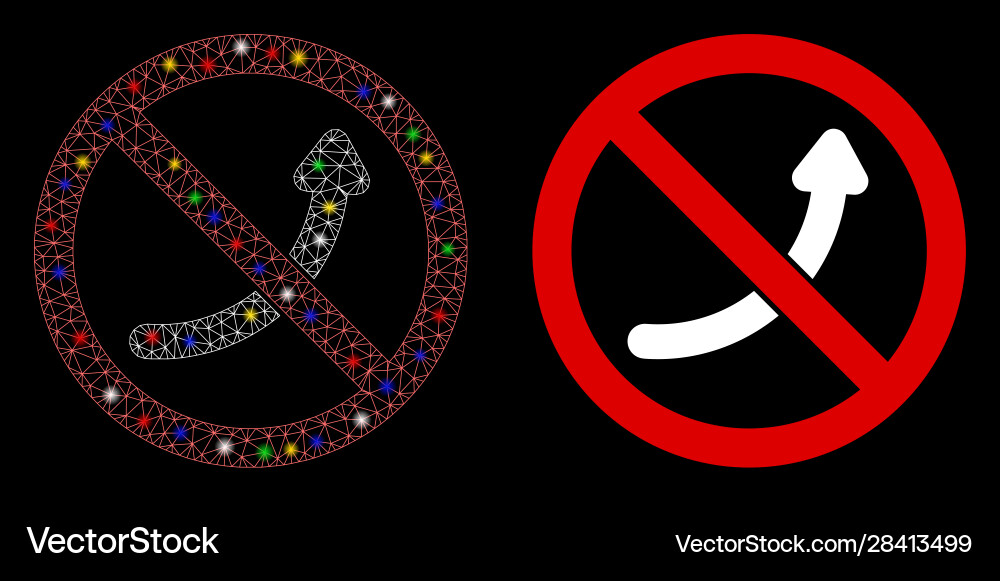 Flare mesh network no potency icon with vector image