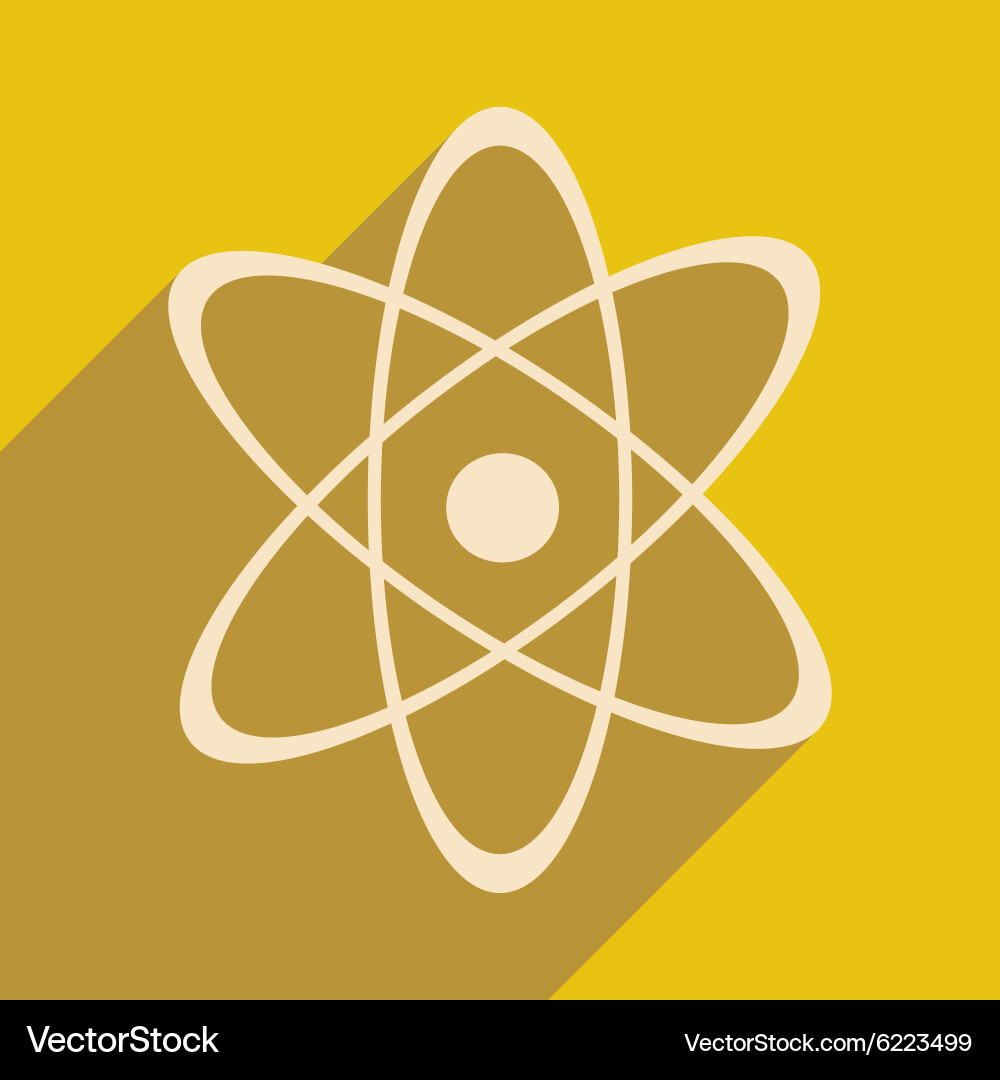 Flat with shadow icon and mobile application vector image