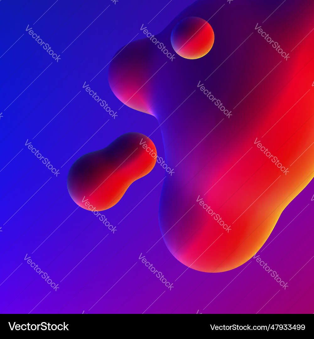 Fluid design liquid blobs with vibrant intense Fluid design liquid blobs with vibrant intense vector image